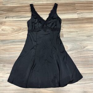 wild fable Black Lace-Trim Mini Dress